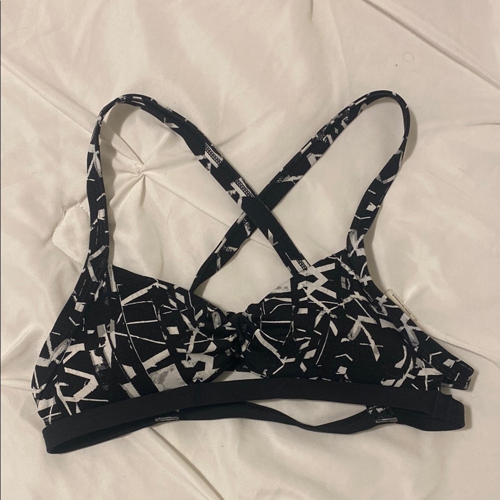 Black and White Bikini Top